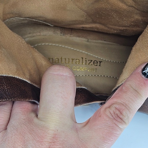 Naturalizer N5 Comfort Balada Faux Leather Knee High Boots Side Zip Size 7.5M - Picture 9 of 13